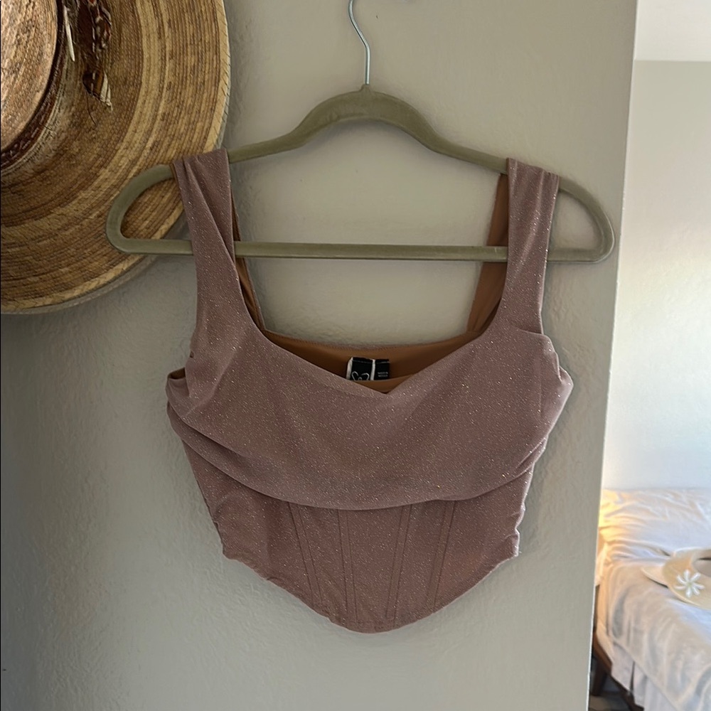 Windsor Glittery Mauve Tank Top